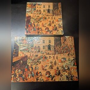 Springbok Puzzle CHILDREN’S GAMES 1969. Pieter Brueghel. Vintage Jigsaw Puzzle